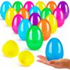 JOYIN 3.15" Easter Eggs, Large Fillable Plastic Eggs Empty Colorful Bright Eggshells with Hinge for Easter Hunt, Filling Treats, Party Favor, Basket Stuffers, Classroom Prize Supplies, 100PCS view 1