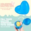 JOYIN 3.15" Easter Eggs, Large Fillable Plastic Eggs Empty Colorful Bright Eggshells with Hinge for Easter Hunt, Filling Treats, Party Favor, Basket Stuffers, Classroom Prize Supplies, 100PCS view 3