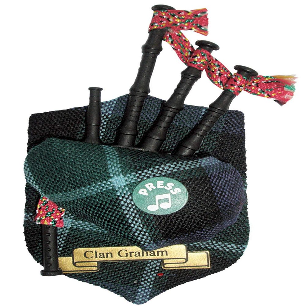Graham Clan Musical Bagpipe Fridge Magnet, Made in Scotland