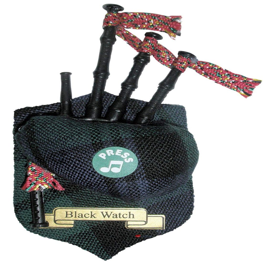 Black Watch Tartan Clan Musical Bagpipe Fridge Magnet, Made in Scotland