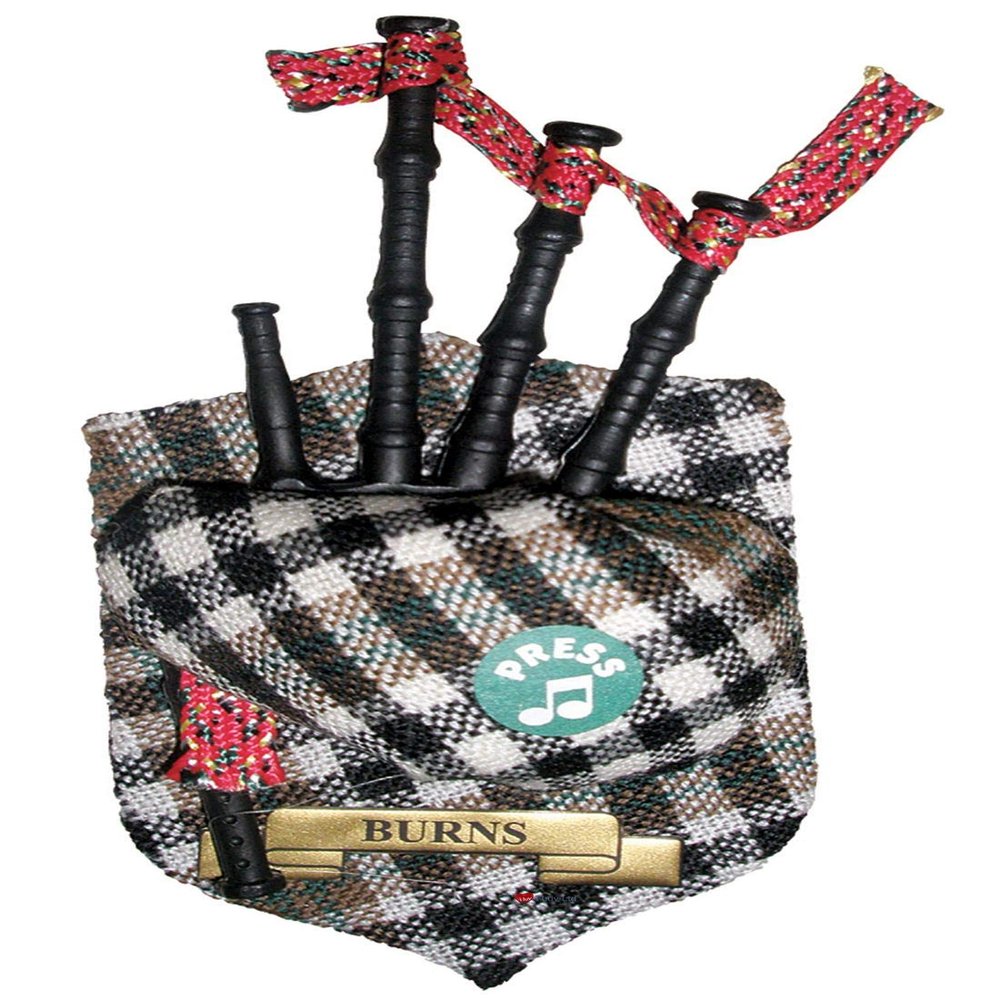 Burns Clan Musical Bagpipe Fridge Magnet, Made in Scotland