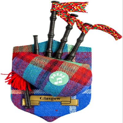 Glasgow Clan Musical Bagpipe Fridge Magnet, Made in Scotland