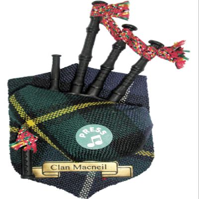 MacNeil Clan Musical Bagpipe Fridge Magnet, Made in Scotland