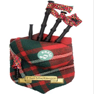 MacGregor Clan Musical Bagpipe Fridge Magnet, Made in Scotland
