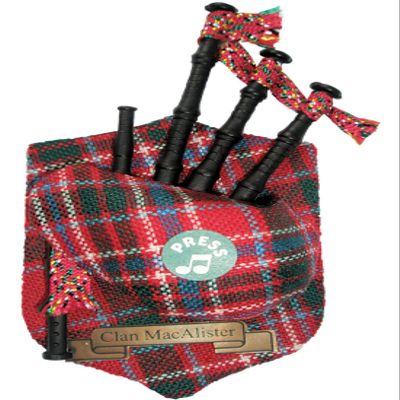 MacAlister Clan Musical Bagpipe Fridge Magnet, Made in Scotland