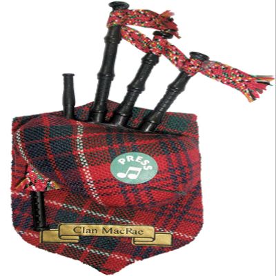 MacRae Clan Musical Bagpipe Fridge Magnet, Made in Scotland