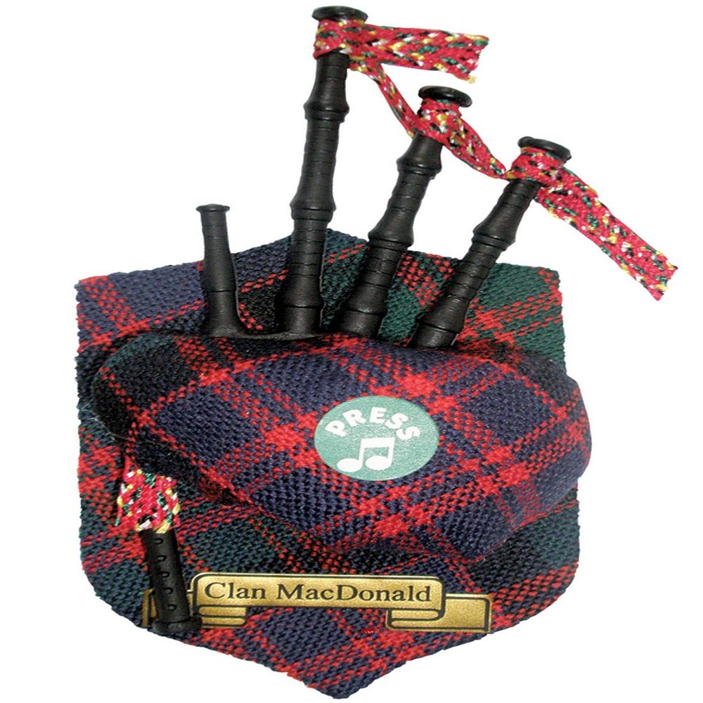 MacDonald Clan Musical Bagpipe Fridge Magnet, Made in Scotland