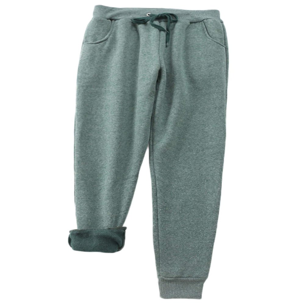 Andongnywell Women's Winter Warm Sherpa Fleece Lined Sweatpants Active Jogger Pants (Green,Large)