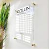 Large Clear Acrylic Chore Chart for wall | Dry-Erase Message White Board Calendar Wall Mounted Office Home Family Organization Tools Must Haves School Kids Adult Mom Teen Monthly Weekly ADHD Tools view 2