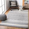 SAFAVIEH Striped Kilim Collection 4' x 6' Navy/Ivory STK515N Handmade Flatweave Cotton Area Rug view 1