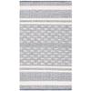 SAFAVIEH Striped Kilim Collection 4' x 6' Navy/Ivory STK515N Handmade Flatweave Cotton Area Rug view 3