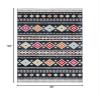 SAFAVIEH Area Rug 8x10 - Adirondack Collection - Large - Black & Ivory, Boho Tribal Design, Non-Shedding & Easy Cleaning, Ideal for Living Room, Bedroom, Office, Dining Space (ADR277Z) view 2