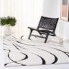 SAFAVIEH Florida Shag Collection Accent Rug - 3'3" x 5'3", Ivory & Black, Non-Shedding & Easy Care, 1.2-inch Thick Ideal for High Traffic Areas in Entryway, Living Room, Bedroom (SG471-1290) view 1