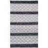 SAFAVIEH Striped Kilim Collection 4' x 6' Black/Ivory STK518Z Handmade Flatweave Cotton Area Rug view 3