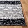 SAFAVIEH Striped Kilim Collection 4' x 6' Black/Ivory STK518Z Handmade Flatweave Cotton Area Rug view 4
