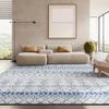 SAFAVIEH Area Rug 8x10 - Tulum Collection - Large - Ivory & Navy, Moroccan Boho Distressed Design, Non-Shedding & Easy to Clean, Ideal for Living Room, Bedroom, Dining Space (TUL229E) view 1