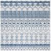 SAFAVIEH Area Rug 8x10 - Tulum Collection - Large - Ivory & Navy, Moroccan Boho Distressed Design, Non-Shedding & Easy to Clean, Ideal for Living Room, Bedroom, Dining Space (TUL229E) view 3