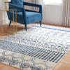 SAFAVIEH Area Rug 8x10 - Tulum Collection - Large - Ivory & Navy, Moroccan Boho Distressed Design, Non-Shedding & Easy to Clean, Ideal for Living Room, Bedroom, Dining Space (TUL229E) view 4