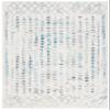 SAFAVIEH Area Rug 8x10 - Tulum Collection - Large - Ivory & Turquoise, Moroccan Boho Distressed Design, Non-Shedding & Easy to Clean, Ideal for Living Room, Bedroom, Dining Space (TUL262C) view 3