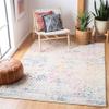 SAFAVIEH Area Rug 8x10 - Tulum Collection - Large - Ivory & Fuchsia, Moroccan Boho Distressed Design, Non-Shedding & Easy to Clean, Ideal for Living Room, Bedroom, Dining Space (TUL267E) view 2