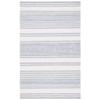 SAFAVIEH Striped Kilim Collection 4' x 6' Silver / Ivory STK511G Handmade Flatweave Cotton Area Rug view 3