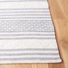 SAFAVIEH Striped Kilim Collection 4' x 6' Silver / Ivory STK511G Handmade Flatweave Cotton Area Rug view 4