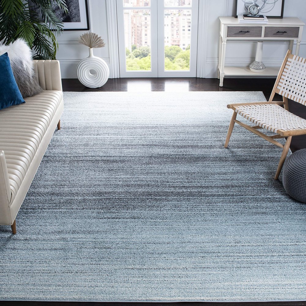 SAFAVIEH Area Rug 8x10 - Adirondack Collection - Large - Grey & Light Grey, Modern Ombre Design, Non-Shedding & Easy Cleaning, Ideal for Living Room, Bedroom, Office, Dining Space (ADR142G)