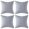 MIULEE Pack of 4 Decorative Outdoor Waterproof Summer Pillow Covers Square Garden Cushion Cases PU Coating Throw Pillow Cover Shell for Patio Tent Park Couch 16x16 Inch Light Grey view 1