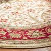 SAFAVIEH Lyndhurst Collection 6' Round Ivory/Red LNH212K Traditional Oriental Non-Shedding Dining Room Entryway Foyer Living Room Bedroom Area Rug view 4