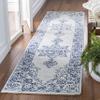 SAFAVIEH Micro-Loop Collection Runner Rug - 2'3" x 9', Ivory & Blue, Handmade Oriental Medallion Wool, Ideal for High Traffic Areas in Living Room, Bedroom (MLP614A) view 1