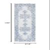 SAFAVIEH Micro-Loop Collection Runner Rug - 2'3" x 9', Ivory & Blue, Handmade Oriental Medallion Wool, Ideal for High Traffic Areas in Living Room, Bedroom (MLP614A) view 2