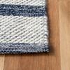 SAFAVIEH Striped Kilim Collection 4' x 6' Navy/Ivory STK514N Handmade Flatweave Cotton Area Rug view 4