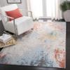 SAFAVIEH Area Rug 8x10 - Tulum Collection - Large - Ivory & Pink, Modern Abstract Design, Non-Shedding & Easy to Clean, Ideal for Living Room, Bedroom, Dining Space (TUL207A) view 1