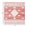 SAFAVIEH Aspen Collection Area Rug - 7' Square, Rust & Ivory, Handmade Moroccan Boho Tribal Wool, Ideal for High Traffic Areas in Living Room, Bedroom (APN550P) view 2
