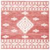 SAFAVIEH Aspen Collection Area Rug - 7' Square, Rust & Ivory, Handmade Moroccan Boho Tribal Wool, Ideal for High Traffic Areas in Living Room, Bedroom (APN550P) view 3