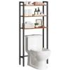 HOOBRO Over The Toilet Storage, 3-Tier Bathroom Organizer Shelf Over Toilet, Freestanding Bathroom Storage Shelves, Space Saver, Easy to Assemble for Room, Rustic Brown and Black BF41TS01 view 1