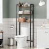 HOOBRO Over The Toilet Storage, 3-Tier Bathroom Organizer Shelf Over Toilet, Freestanding Bathroom Storage Shelves, Space Saver, Easy to Assemble for Room, Rustic Brown and Black BF41TS01 view 2