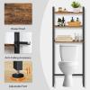 HOOBRO Over The Toilet Storage, 3-Tier Bathroom Organizer Shelf Over Toilet, Freestanding Bathroom Storage Shelves, Space Saver, Easy to Assemble for Room, Rustic Brown and Black BF41TS01 view 4