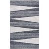 SAFAVIEH Striped Kilim Collection 4' x 6' Black/Ivory STK521Z Handmade Flatweave Cotton Area Rug view 2