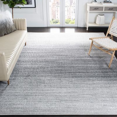 SAFAVIEH Area Rug 8x10 - Adirondack Collection - Large - Grey & Ivory, Modern Ombre Design, Non-Shedding & Easy Cleaning, Ideal for Living Room, Bedroom, Office, Dining Space (ADR142F)