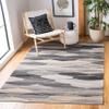 SAFAVIEH Washable Rug Outdoor Montage Collection - 3' x 5', Grey & Dark Grey, Non-Shedding & Easy to Clean, Ideal for Patio, Backyard, Mudroom (MTG301F)