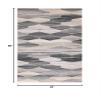 SAFAVIEH Washable Rug Outdoor Montage Collection - 3' x 5', Grey & Dark Grey, Non-Shedding & Easy to Clean, Ideal for Patio, Backyard, Mudroom (MTG301F) view 2