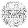 SAFAVIEH Tulum Collection Area Rug - 6'7" Round, Ivory & Black, Moroccan Boho Distressed Design, Non-Shedding & Easy to Clean, Ideal for Living Room, Bedroom, Dining Space (TUL268D) view 3