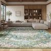 SAFAVIEH Area Rug 8x10 - Madison Collection - Large - Green & Turquoise, Boho Chic Medallion Distressed Design, Non-Shedding & Easy Cleaning, Ideal for Living Room, Bedroom, Dining Space (MAD447Y) view 1