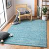 SAFAVIEH Area Rug 8x10 - Tulum Collection - Large - Turquoise & Ivory, Moroccan Boho Distressed Design, Non-Shedding & Easy to Clean, Ideal for Living Room, Bedroom, Dining Space (TUL267K) view 2