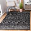 SAFAVIEH Area Rug 8x10 - Tulum Collection - Large - Black & Ivory, Moroccan Boho Distressed Design, Non-Shedding & Easy to Clean, Ideal for Living Room, Bedroom, Dining Space (TUL267Z) view 1
