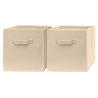 13 Inch Cube Storage Bins - 4 Pack - Large, Dual Handles, Foldable | 13x13 Fabric Bins for Organizing Closet, Clothes and Toys