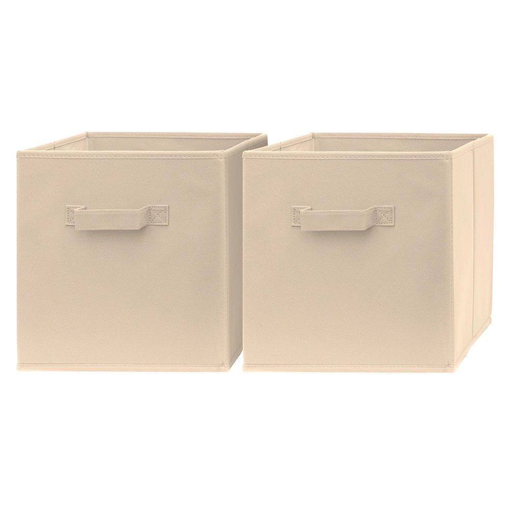 13 Inch Cube Storage Bins - 4 Pack - Large, Dual Handles, Foldable | 13x13 Fabric Bins for Organizing Closet, Clothes and Toys
