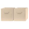 13 Inch Cube Storage Bins - 4 Pack - Large, Dual Handles, Foldable | 13x13 Fabric Bins for Organizing Closet, Clothes and Toys view 1