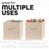 13 Inch Cube Storage Bins - 4 Pack - Large, Dual Handles, Foldable | 13x13 Fabric Bins for Organizing Closet, Clothes and Toys view 2